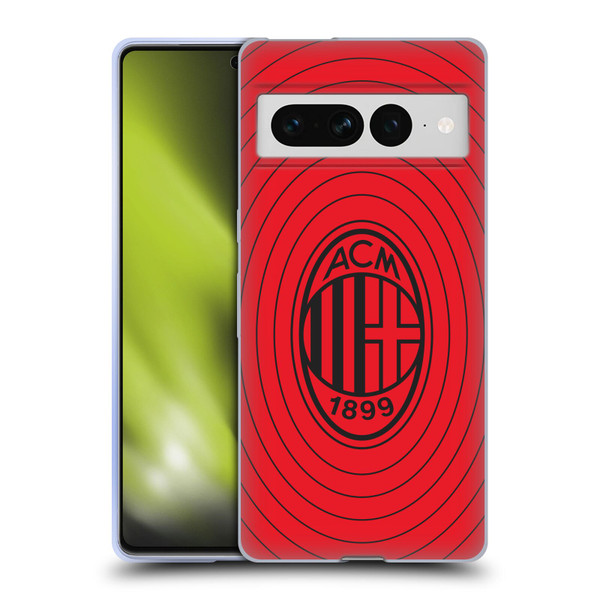 AC Milan Art Red And Black Soft Gel Case for Google Pixel 7 Pro