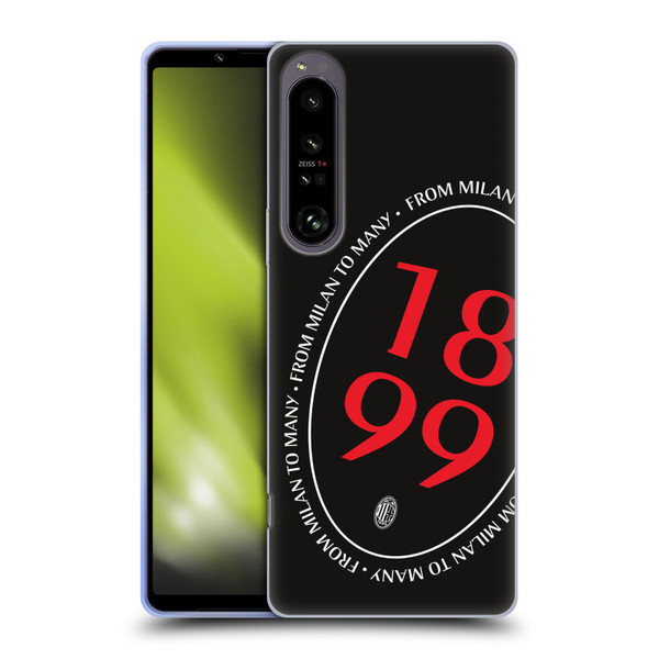 AC Milan Art 1899 Oversized Soft Gel Case for Sony Xperia 1 IV