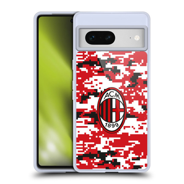 AC Milan Crest Patterns Digital Camouflage Soft Gel Case for Google Pixel 7