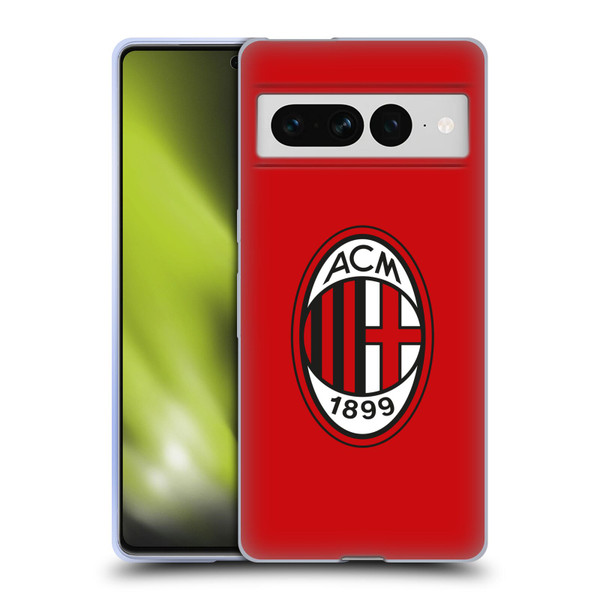 AC Milan Crest Full Colour Red Soft Gel Case for Google Pixel 7 Pro
