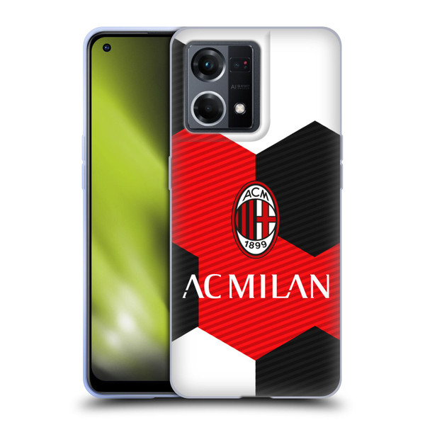 AC Milan Crest Ball Soft Gel Case for OPPO Reno8 4G