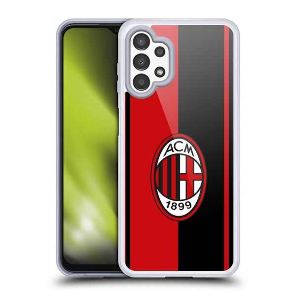 AC Milan Crest Red And Black Soft Gel Case for Samsung Galaxy A13 (2022)