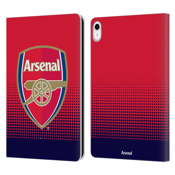 Arsenal FC Crest 2 Fade Leather Book Wallet Case Cover For Apple iPad 10.9 (2022)