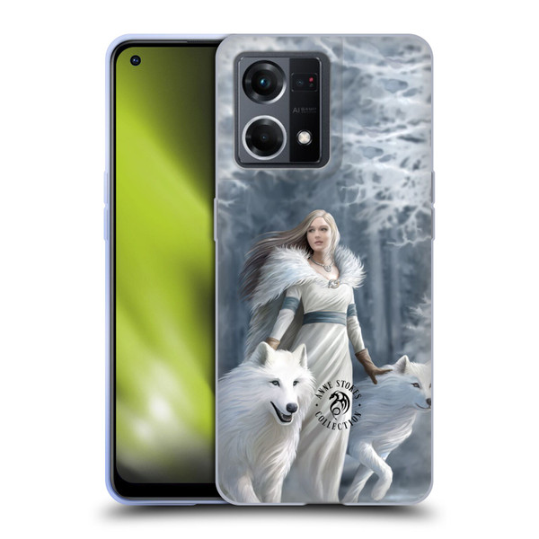 Anne Stokes Wolves Winter Guardians Soft Gel Case for OPPO Reno8 4G