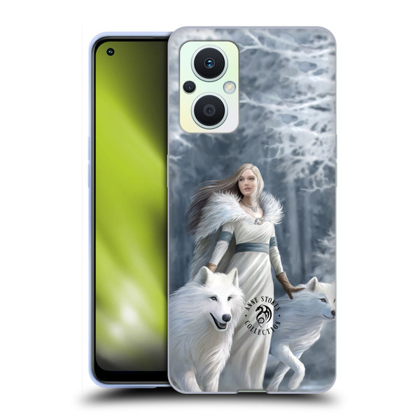 Anne Stokes Wolves Winter Guardians Soft Gel Case for OPPO Reno8 Lite
