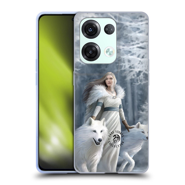 Anne Stokes Wolves Winter Guardians Soft Gel Case for OPPO Reno8 Pro
