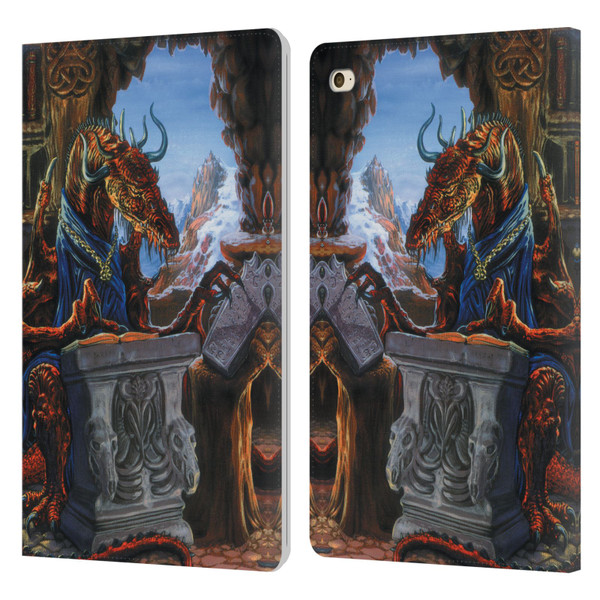 Ed Beard Jr Dragons Ancient Scholar Leather Book Wallet Case Cover For Apple iPad mini 4