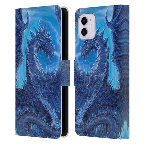 Ed Beard Jr Dragons Glacier Leather Book Wallet Case Cover For Apple iPhone 11