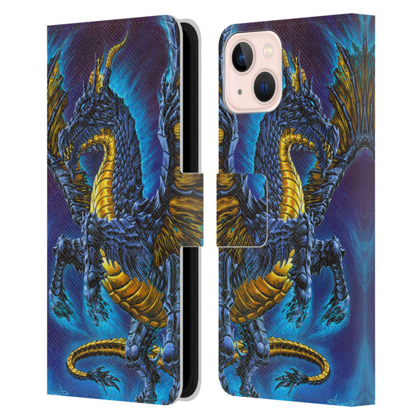 Ed Beard Jr Dragons Mare Leather Book Wallet Case Cover For Apple iPhone 13