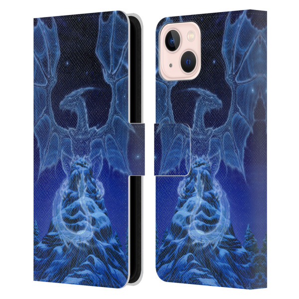 Ed Beard Jr Dragons Winter Spirit Leather Book Wallet Case Cover For Apple iPhone 13