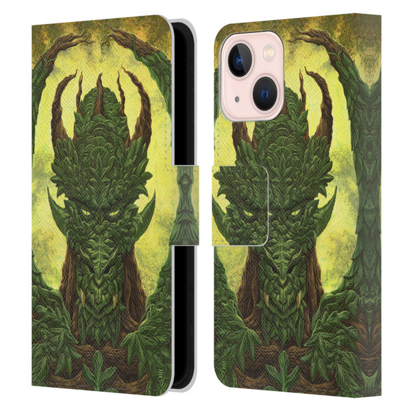 Ed Beard Jr Dragons Green Guardian Greenman Leather Book Wallet Case Cover For Apple iPhone 13 Mini