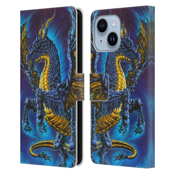 Ed Beard Jr Dragons Mare Leather Book Wallet Case Cover For Apple iPhone 14 Plus