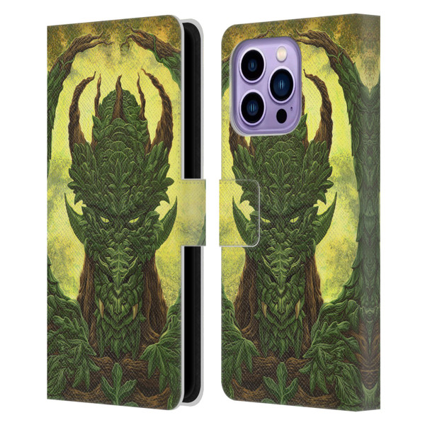 Ed Beard Jr Dragons Green Guardian Greenman Leather Book Wallet Case Cover For Apple iPhone 14 Pro Max