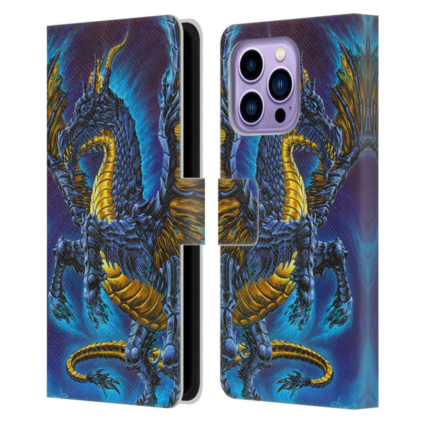 Ed Beard Jr Dragons Mare Leather Book Wallet Case Cover For Apple iPhone 14 Pro Max