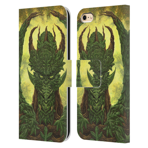 Ed Beard Jr Dragons Green Guardian Greenman Leather Book Wallet Case Cover For Apple iPhone 6 / iPhone 6s