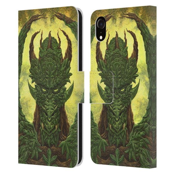 Ed Beard Jr Dragons Green Guardian Greenman Leather Book Wallet Case Cover For Apple iPhone XR