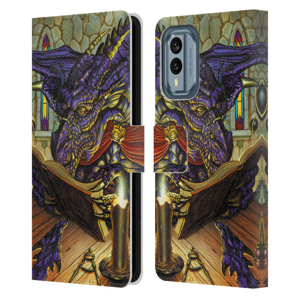 Ed Beard Jr Dragons A Good Book Leather Book Wallet Case Cover For Nokia X30