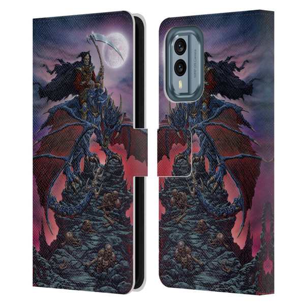 Ed Beard Jr Dragons Reaper Leather Book Wallet Case Cover For Nokia X30