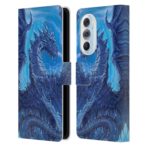 Ed Beard Jr Dragons Glacier Leather Book Wallet Case Cover For Motorola Edge X30
