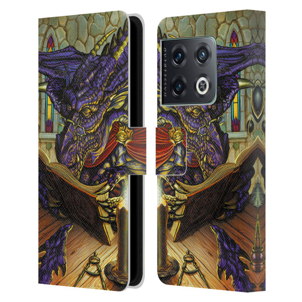 Ed Beard Jr Dragons A Good Book Leather Book Wallet Case Cover For OnePlus 10 Pro