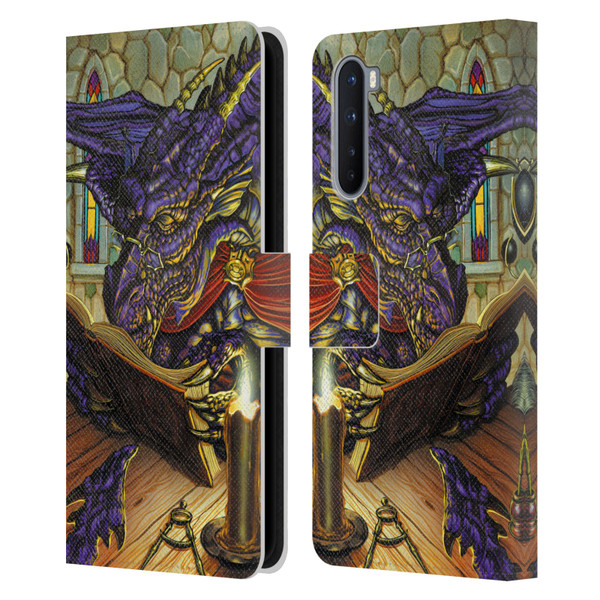 Ed Beard Jr Dragons A Good Book Leather Book Wallet Case Cover For OnePlus Nord 5G