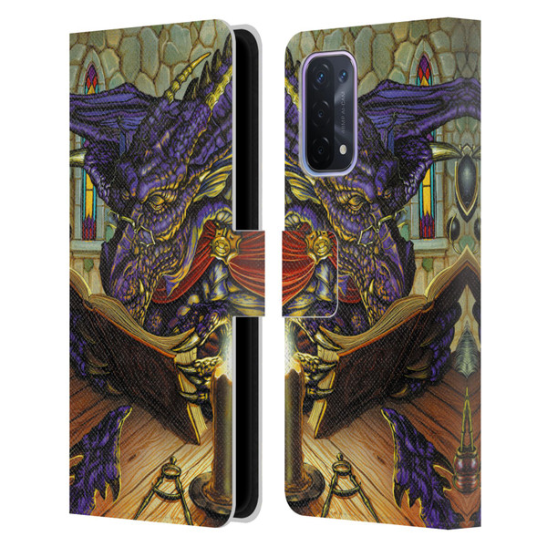 Ed Beard Jr Dragons A Good Book Leather Book Wallet Case Cover For OPPO A54 5G