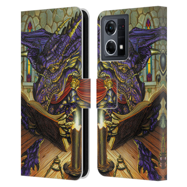 Ed Beard Jr Dragons A Good Book Leather Book Wallet Case Cover For OPPO Reno8 4G