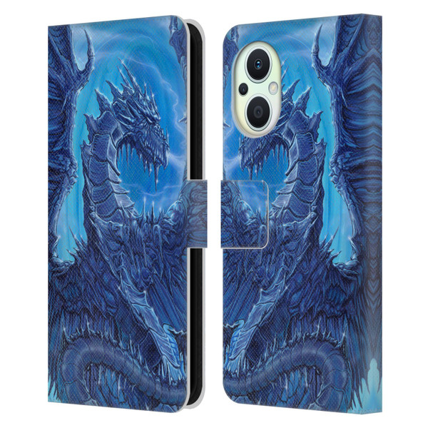 Ed Beard Jr Dragons Glacier Leather Book Wallet Case Cover For OPPO Reno8 Lite