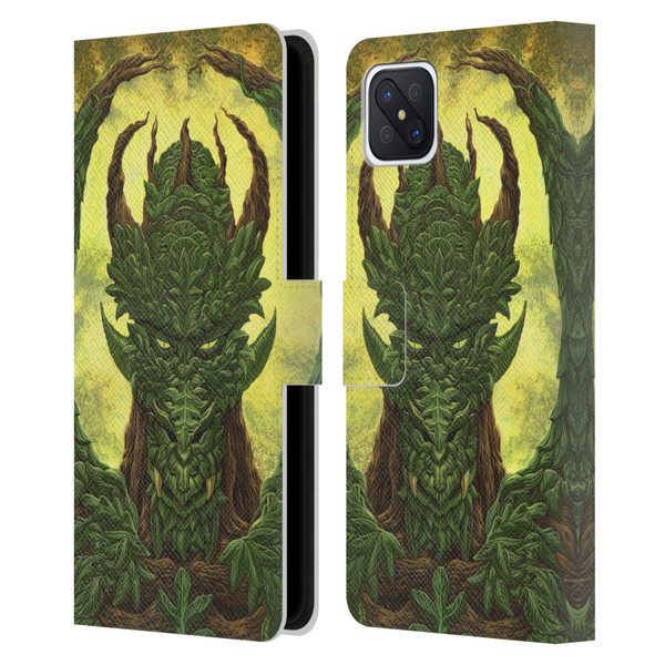 Ed Beard Jr Dragons Green Guardian Greenman Leather Book Wallet Case Cover For OPPO Reno4 Z 5G