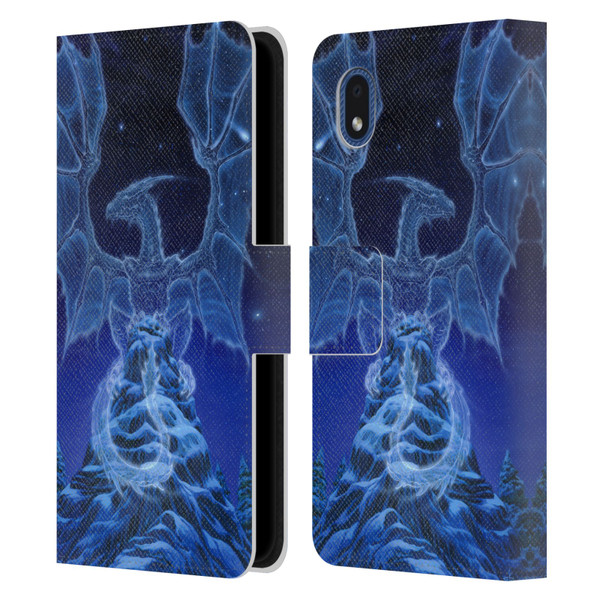 Ed Beard Jr Dragons Winter Spirit Leather Book Wallet Case Cover For Samsung Galaxy A01 Core (2020)