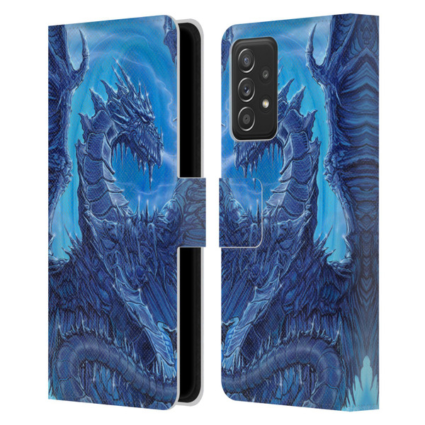Ed Beard Jr Dragons Glacier Leather Book Wallet Case Cover For Samsung Galaxy A53 5G (2022)