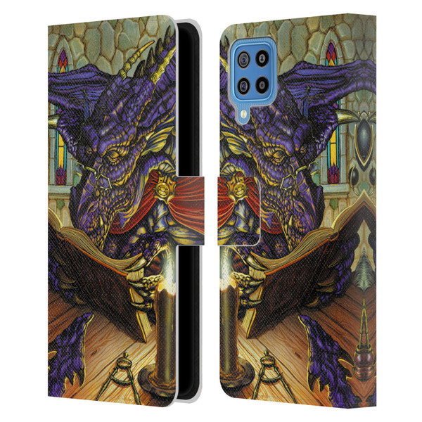 Ed Beard Jr Dragons A Good Book Leather Book Wallet Case Cover For Samsung Galaxy F22 (2021)