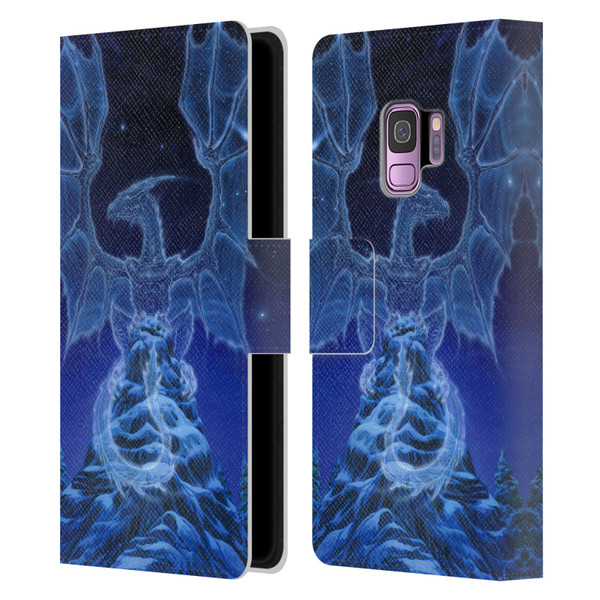 Ed Beard Jr Dragons Winter Spirit Leather Book Wallet Case Cover For Samsung Galaxy S9