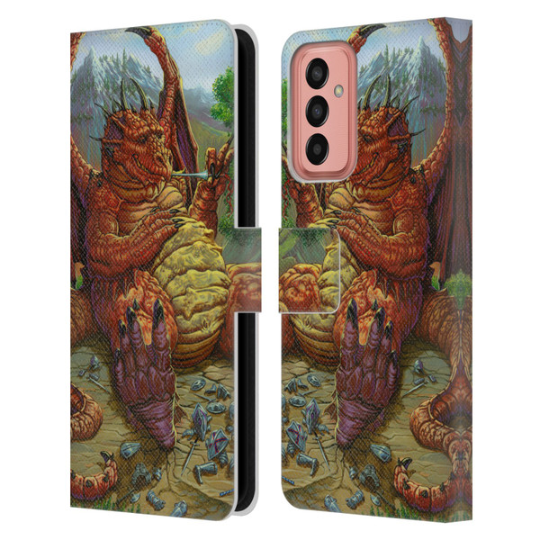 Ed Beard Jr Dragons Lunch With A Toothpick Leather Book Wallet Case Cover For Samsung Galaxy M13 (2022)