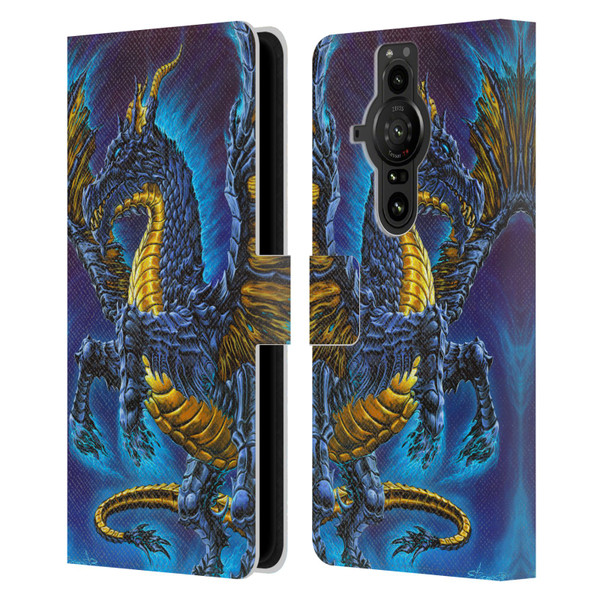 Ed Beard Jr Dragons Mare Leather Book Wallet Case Cover For Sony Xperia Pro-I