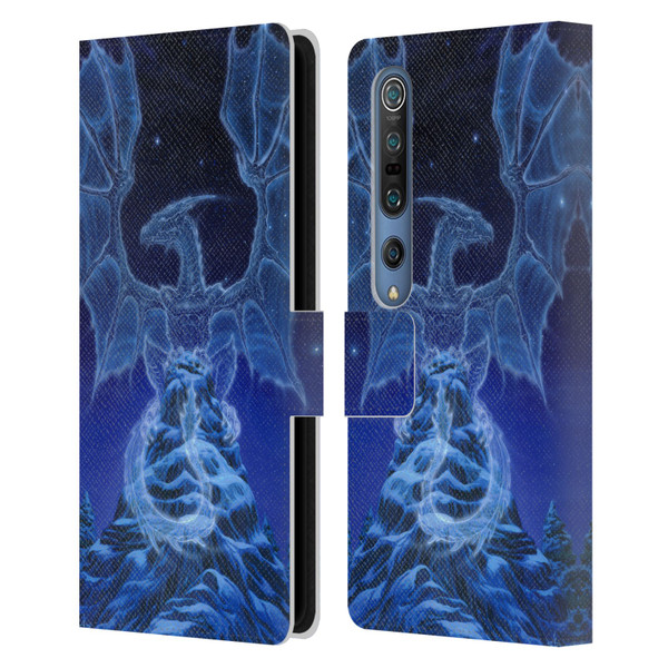 Ed Beard Jr Dragons Winter Spirit Leather Book Wallet Case Cover For Xiaomi Mi 10 5G / Mi 10 Pro 5G