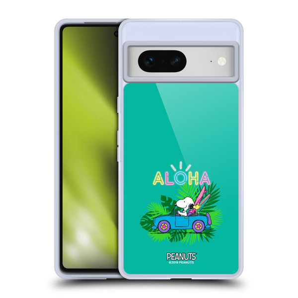 Peanuts Snoopy Aloha Disco Tropical Surf Soft Gel Case for Google Pixel 7