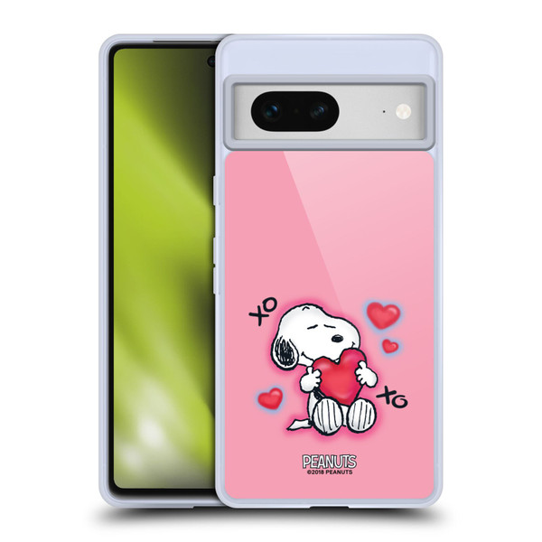 Peanuts Snoopy Boardwalk Airbrush XOXO Soft Gel Case for Google Pixel 7