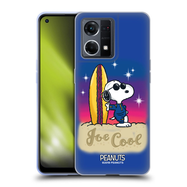 Peanuts Snoopy Boardwalk Airbrush Joe Cool Surf Soft Gel Case for OPPO Reno8 4G