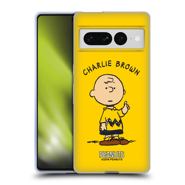 Peanuts Characters Charlie Brown Soft Gel Case for Google Pixel 7 Pro