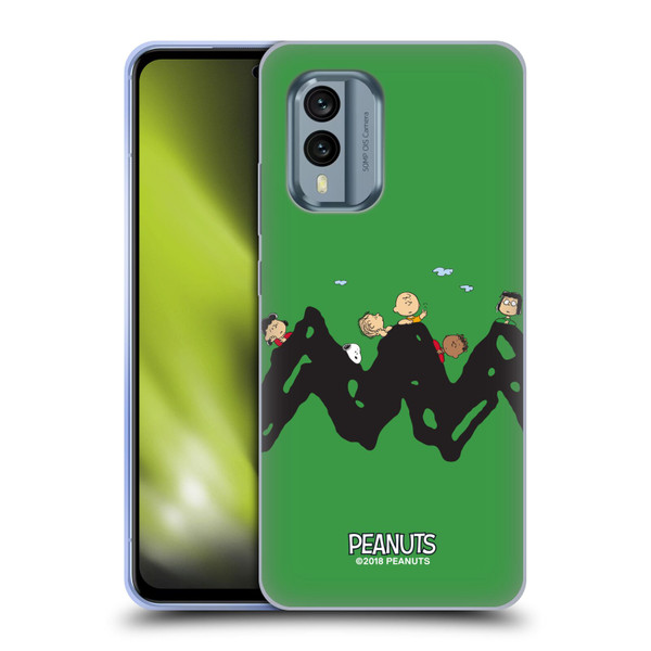 Peanuts Characters Group Soft Gel Case for Nokia X30