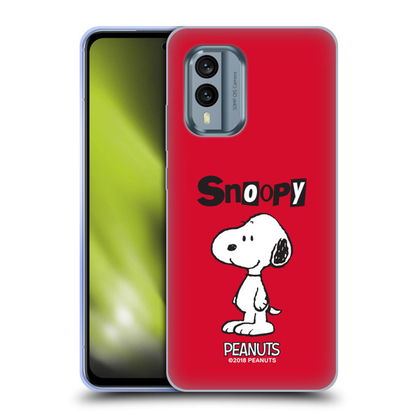 Peanuts Characters Snoopy Soft Gel Case for Nokia X30