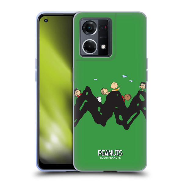 Peanuts Characters Group Soft Gel Case for OPPO Reno8 4G