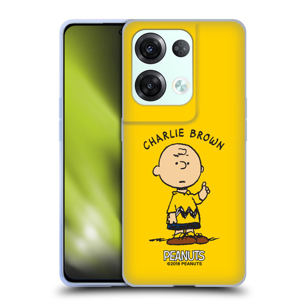 Peanuts Characters Charlie Brown Soft Gel Case for OPPO Reno8 Pro