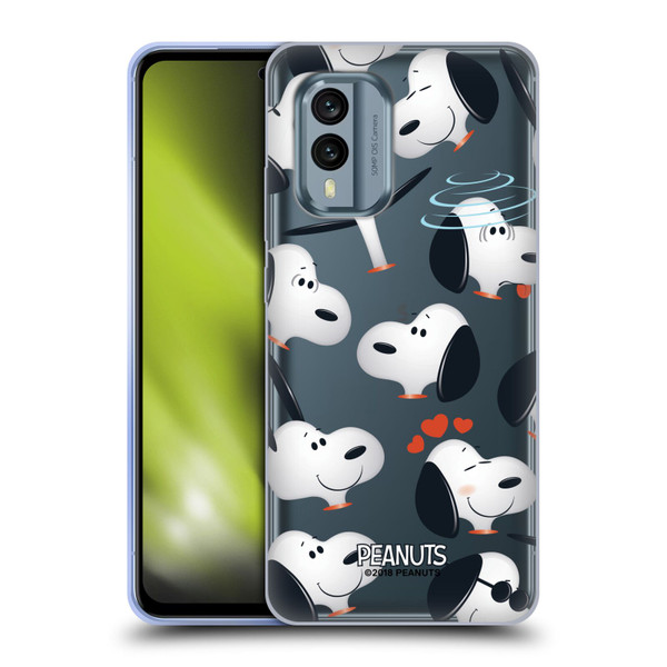 Peanuts Character Patterns Snoopy Soft Gel Case for Nokia X30