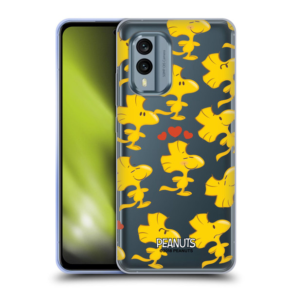 Peanuts Character Patterns Woodstock Soft Gel Case for Nokia X30