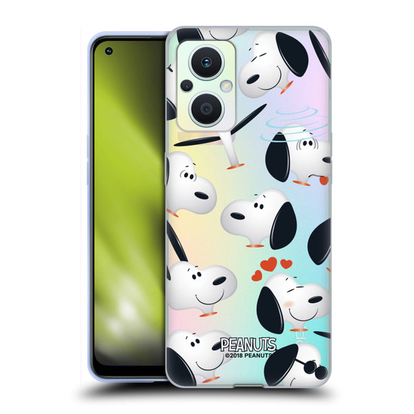 Peanuts Character Patterns Snoopy Soft Gel Case for OPPO Reno8 Lite