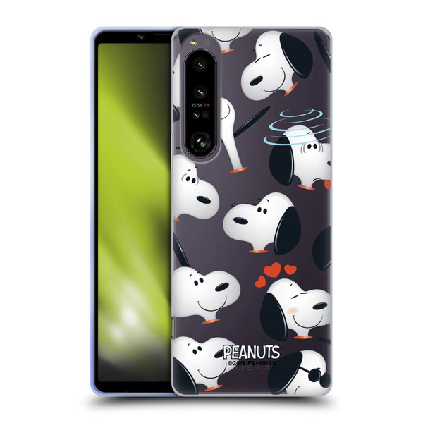 Peanuts Character Patterns Snoopy Soft Gel Case for Sony Xperia 1 IV