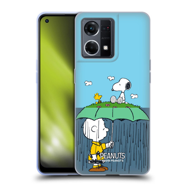 Peanuts Halfs And Laughs Charlie, Snoppy & Woodstock Soft Gel Case for OPPO Reno8 4G