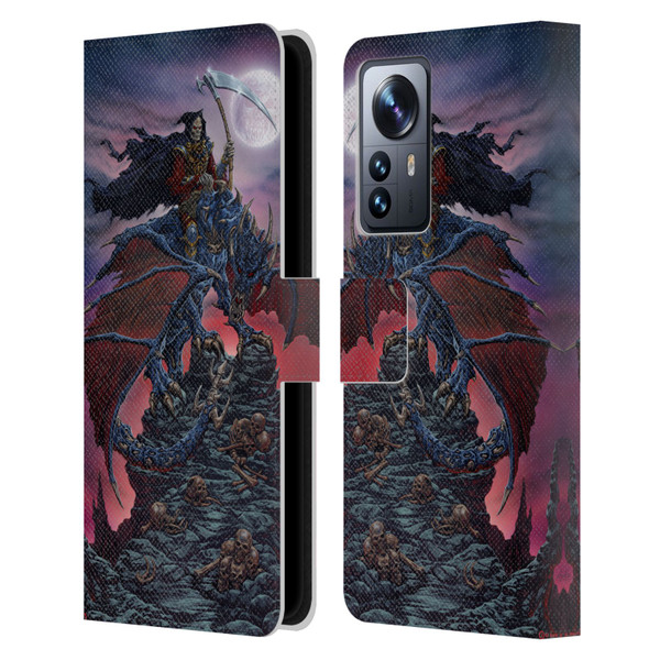 Ed Beard Jr Dragons Reaper Leather Book Wallet Case Cover For Xiaomi 12 Pro